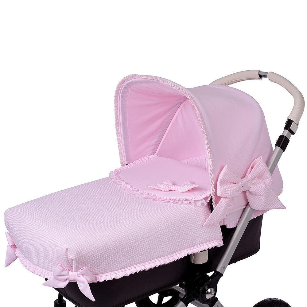 Colcha Carro bebé Vichy Rosa Bebiti Nanetes - Nanetes #